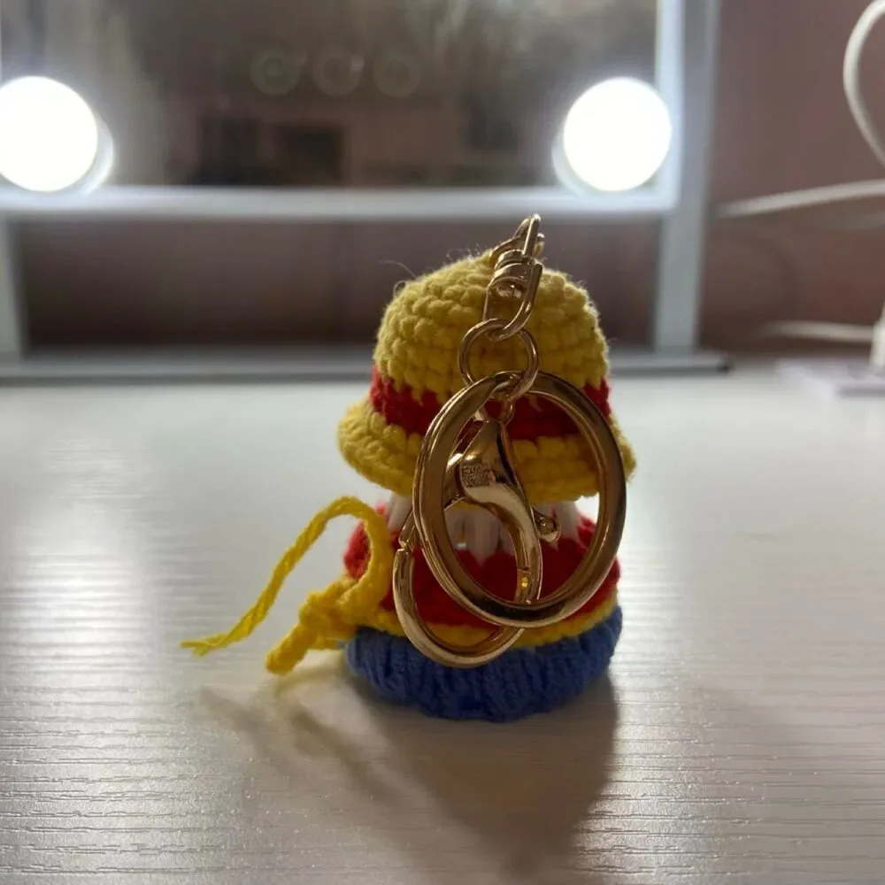 Handmade Crocheted Keychain Luffy One Piece Anime